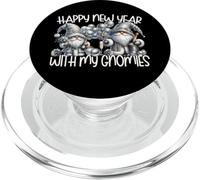 Happy New Year Gnomes Funny Saying Hanging with My Gnomies PopSockets PopGrip para MagSafe