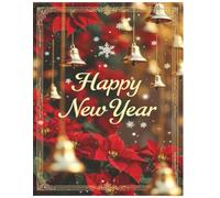 Happy New Year: Large 8.5x11 Weekly Meal Planner & Grocery List Organizer | 120 Pages for Healthy Eating, Meal Prep & New Year Goals | Perfect New Year Gift (Twinkle & Snow Publishing)