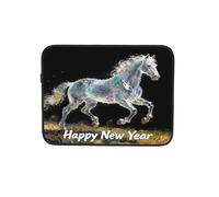Happy New Year of Horse - Funda para ordenador portátil, portátil, tablet, maletín para el trabajo, 43,2 cm
