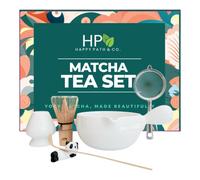 HAPPY PATH & CO - Juego de 6 batidores de matcha. Incluye batidor de matcha (Chasen), taz n con pico, batidor de bamb de 120 puntas, cuchara par