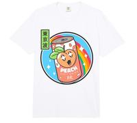Happy Peach Soda Can Kawaii Pastel Anime Japón Peach Soda Comfort Colors Adult Heavyweight T-Shirt
