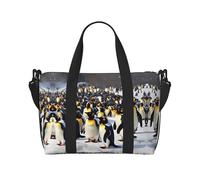 Happy Penguins - Bolsas de viaje ligeras para artículos personales para mujeres, bolsas de gimnasio para hombres, Negro -, Talla única