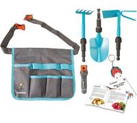 Happy People 16866 - Juego de bolsa de jardín con herramientas de jardín para niños Juguetes de jardín Plantas de exterior Pala Rastrillo