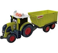 Happy People L&S 34541 Claas Kids Axion 870 Tractor + Remolque Cargos 750 - con luz y Sonido