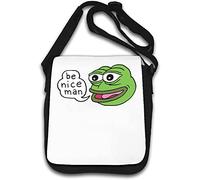 Happy Pepe The Frog Be Nice Man - Bolso de hombro, color blanco
