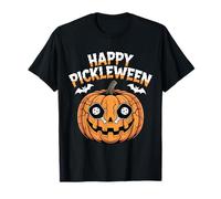 Happy Pickleween Pumpkin Bats, Divertido Pickleball para Halloween Camiseta