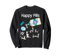 Happy Pills Husky Perros Lindo Husky Amantes Fresco Sudadera