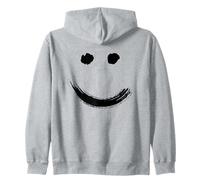 Happy Pleased Face - Minimal Black Drawing Sudadera con Capucha