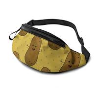 Happy Potatoes - Riñonera con correa ajustable para hombre y mujer, deportes al aire libre, correr, gimnasio, viajes, Patatas felices, Talla única, moda