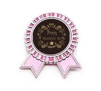 Happy Presidents Day Euan Relief - Broche para medalla de premio ganador, color rosa, Medium, Metal