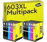 Happy Printer 10 Cartuchos Compatible con Epson 603XL Multipack para WF2810 WF2820 WF2830 WF2835 WF2840 WF2845 WF2850 WF2870 XP2105 XP2150 XP2155 XP3105 XP3150 XP3155 XP4105 XP4150 XP4155