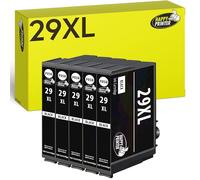 Happy Printer 5 XL Cartuchos Compatible con Epson 29XL Negro para XP235 XP240 XP245 XP247 XP255 XP257 XP330 XP332 XP335 XP342 XP345 XP350 XP352 XP355 XP430 XP432 XP435 XP442 XP445 XP452 XP455
