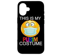 Happy Purim Costume Funny Jewish Face Mask Carcasa para iPhone 16