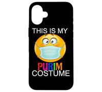 Happy Purim Costume Funny Jewish Face Mask Carcasa para iPhone 16 Plus