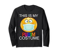 Happy Purim Costume Funny Jewish Face Mask Manga Larga