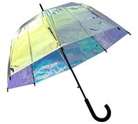 Paraguas con campana automática Shiny - Transparente Multicolor, multicolor, 85 cm, Paraguas de campana