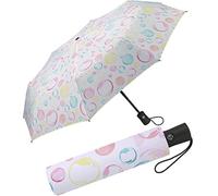 happy rain Paraguas con bastón automático para mujer, burbujas de jabón, Taschenschirm Auf-Zu-Automatik