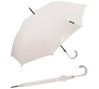 Happy Rain Paraguas de bastón automático con UV50 UV Protect, gris, 105 cm, Clásico