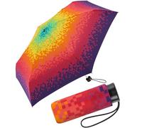 happy rain Paraguas de bolsillo Ultra Mini, Rainbow Pixel, 90 cm