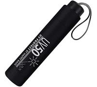Happy Rain Paraguas de bolsillo UV50 UV Protect Super Mini, Negro , 95 cm