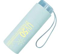 Happy Rain Paraguas de bolsillo UV50 UV Protect Ultra Mini Flat, azul turquesa, 90 cm, Minimalista