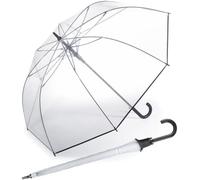 Happy Rain Paraguas de golf XL, transparente, con automático, diámetro de 122 cm, transparente, XL