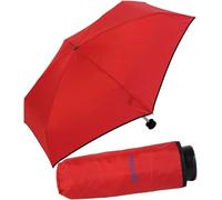 happy rain Ultra Mini - Paraguas de bolsillo para mujer, color liso, rojo, 90 cm