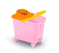 Happy Rainbow - Cubo de fregona con escurridor y Ruedas giratorias Reciclado 14L sostenible Ideal para Limpieza de Suelos y hogar