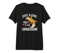Happy Reptile Just A Girl Who Loves Leopard Geckos Lover Camiseta Premium