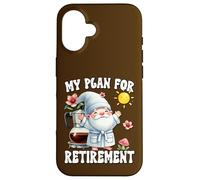 Happy Retirement Gnome Dad For Coffee Lover Finally Retired Carcasa para iPhone 16