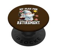 Happy Retirement Gnome Dad For Coffee Lover Finally Retired PopSockets PopGrip Adhesivo