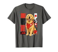 Happy Retriever Good Vibes Only Japanese Streetwear Camiseta