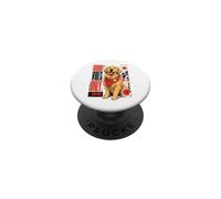 Happy Retriever Good Vibes Only Japanese Streetwear PopSockets PopGrip Adhesivo