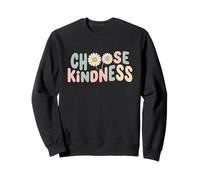 Happy Retro Choose Kindness, Linda Flor de Margarita, positividad Sudadera