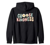 Happy Retro Choose Kindness, Linda Flor de Margarita, positividad Sudadera con Capucha