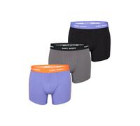 Happy Shorts Calzoncillo boxer ' Jersey ' gris / lila / negro Hombre Happy Shorts M gris / lila / negro