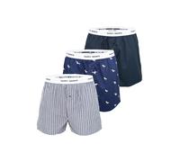 Happy Shorts Calzoncillo boxer navy / azul noche / gris / blanco Hombre Happy Shorts S navy / azul noche / gris / blanco