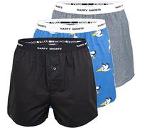 Happy Shorts Calzoncillos tipo bóxer para hombre, paquete de 3 unidades, Set 2, L