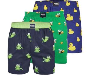 Happy Shorts X - Calzoncillos tipo bóxer para hombre con suspensión, Diseño 16, L