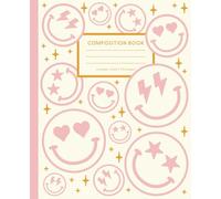 Happy Smiley Face Aesthetic College Ruled Composition Notebook - Heart, Lightning, and Star Eyes | Cute Y2K Journal for Kids, Teens, Young Adults: Playful Stationery Vibes