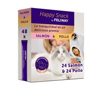 Happy Snack by Feliway Pack Pollo y Salmón para Gatos 48 sticks