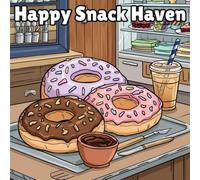 Happy Snack Haven: Comfort Food Coloring Book Featuring Cozy Food and Drinks, Desserts, Fruits and Snack Scenes for Relaxation and Creative Fun