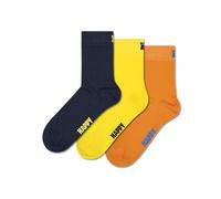 Happy Socks 1/2 calcetines para hombres y mujeres, 3-Pack Solid 1/2 Crew -C, 41-46