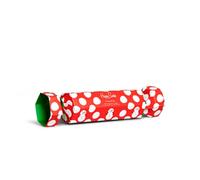 Happy Socks 2-Pack Big Dot Snowman Socks Set, coloridos y alegres, calcetines para hombre y mujer, Rojo-Blanco-Verde (41-46)