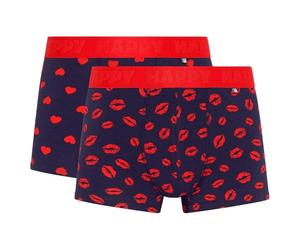 Happy Socks 2-Pack Love Short Boxers Gift Set Boxer Shorts, Azul, Rojo, Medium Men's