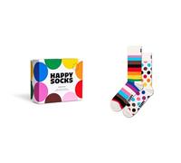 Happy Socks 2-Pack Pride Gift Set Calcetín, Blanco, S-M (Pack de 2) Unisex Adulto