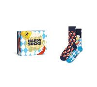 Happy Socks 2-Pack Wurst and Beer Socks Gift Set, Azul Claro, 41-46 Unisex