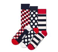 Happy Socks 3-pack Classic Filled Optic Socks Calcetines Unisex adulto (Pack de 3)