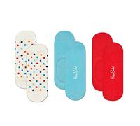 Happy Socks 3-Pack Multi Dot Liner Sock Calcetines, Multicolor (Multicolour 170), 7-10 (Talla del Fabricante: 41-46) (Pack de 3) para Hombre