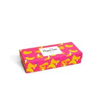Happy Socks 4-Pack Amazon Banana Box, coloridos y alegres, calcetines para hombre y mujer, Verde-Azul-Naranja-Amarillo-Rosa (41-46)